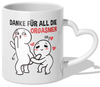 22Feels® Paar Geschenk zum Jahrestag, Hochzeitstag, Valentinstag etc. - Tasse mit Spruch (Herzhenkel, Weiss, 320ml)-Tasse Weiss Herzhenkel 320ml-22Feels