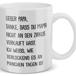 22Feels® Geschenk für Papas - Tasse mit Spruch: Zirkus Mama (Weiss, 320ml)-Weisse Tasse 320ml-22Feels