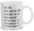 22Feels® Geschenk für Omas - Tasse mit Spruch: Zirkus Mama (Weiss, 320ml)-Weisse Tasse 320ml-22Feels