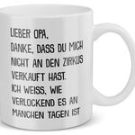 22Feels® Geschenk für Opas - Tasse mit Spruch: Zirkus (Weiss, 320ml)-Weisse Tasse 320ml-22Feels