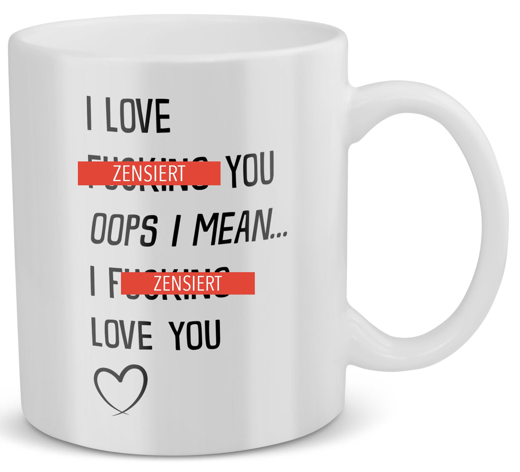 22Feels® Geschenk für Paare - Tasse mit Spruch: I Love...You (Weiss, 320ml)-Weisse Tasse 320ml-22Feels