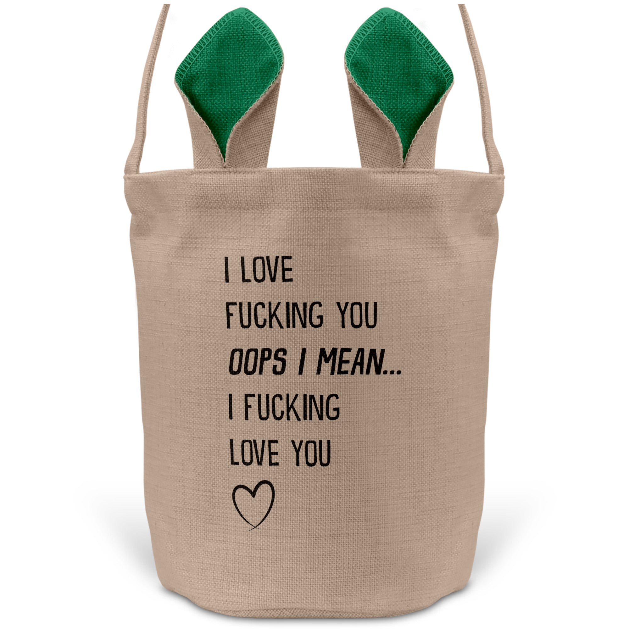 22Feels® Männer Frauen Osterkorb Ehefrau Ehemann Freund Freundin Ostern mit Henkel Ostergeschenk Tragetasche Ostern Deko Osternest Körbchen Hasenohren (Beige/Grün)-Ostern Tragetasche-22Feels