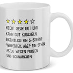 22Feels® Geschenk für verlobte Männer - Tasse mit Spruch: 4 Sterne Verlobter (Weiss, 320ml)-Weisse Tasse 320ml-22Feels