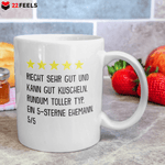 22Feels® Geschenk für Ehemänner - Tasse mit Spruch: 5 Sterne Ehemann (Weiss, 320ml)-Weisse Tasse 320ml-22Feels