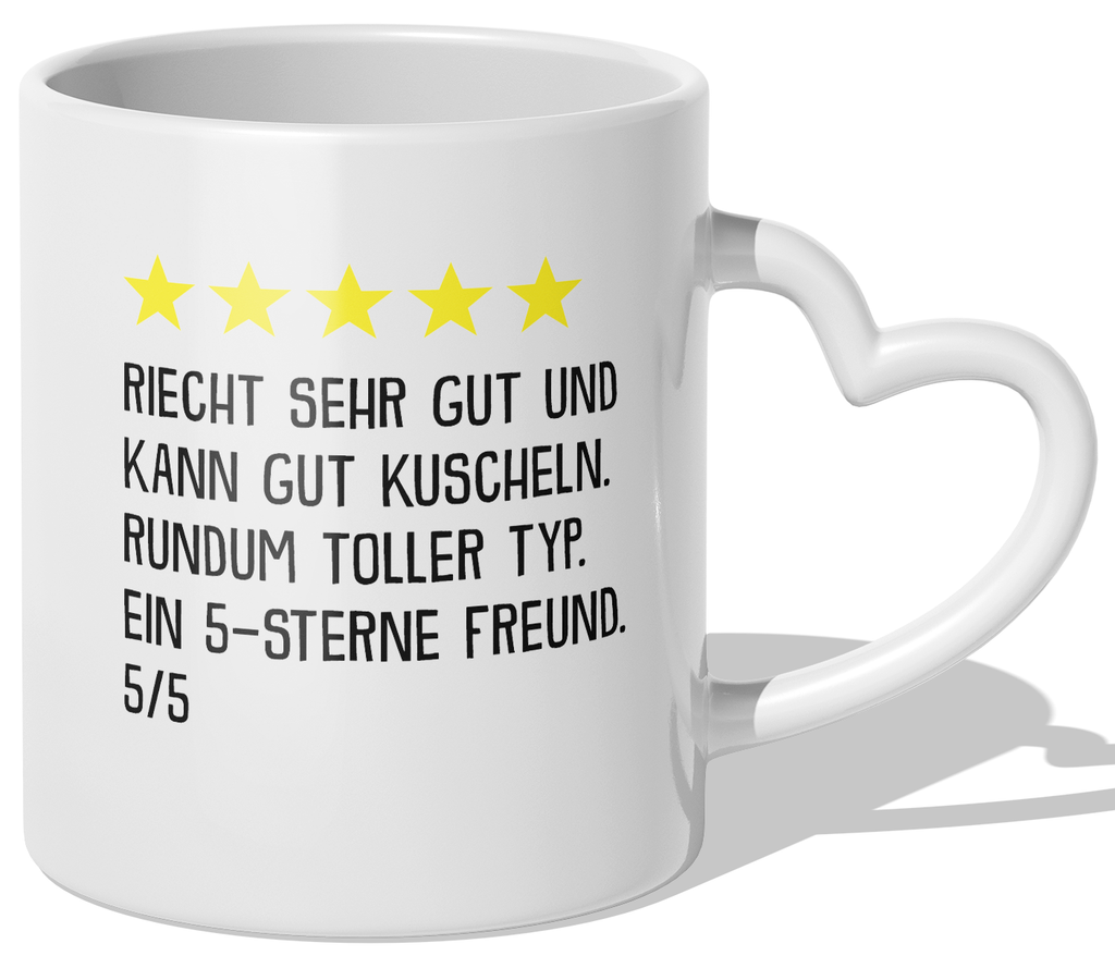 22Feels® Freund Geschenk zum Jahrestag, Valentinstag etc. - Tasse mit Spruch (Herzhenkel, Weiss, 320ml)-Tasse Weiss Herzhenkel 320ml-22Feels