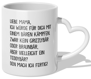 22Feels® Mama Geschenk - Tasse mit Spruch (Herzhenkel, Weiss, 320ml)-Tasse Weiss Herzhenkel 320ml-22Feels