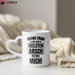22Feels® Ehemann Geschenk zum Hochzeitstag, Valentinstag etc. - Tasse mit Spruch (Herzhenkel, Weiss, 320ml)-Tasse Weiss Herzhenkel 320ml-22Feels