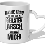 22Feels® Ehemann Geschenk zum Hochzeitstag, Valentinstag etc. - Tasse mit Spruch (Herzhenkel, Weiss, 320ml)-Tasse Weiss Herzhenkel 320ml-22Feels