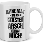 22Feels® Geschenk für Ehemänner- Tasse mit Spruch: Geilster Arsch (Weiss, 320ml)-Weisse Tasse 320ml-22Feels