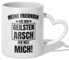 22Feels® Freund Geschenk zum Jahrestag, Valentinstag etc. - Tasse mit Spruch (Herzhenkel, Weiss, 320ml)-Tasse Weiss Herzhenkel 320ml-22Feels