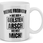 22Feels® Geschenk für Freunde - Tasse mit Spruch: Geilster Arsch (Weiss, 320ml)-Weisse Tasse 320ml-22Feels