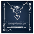 22Feels® Liebe Mama Geschenk von der Tochter - Echt Silber 925/000 Schmuckset: Herz Halskette mit Botschaftskarte-Schmuck mit Botschaftskarte - Herz21-22Feels