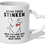 22Feels® Männer Geschenk zum Jahrestag, Hochzeitstag, Valentinstag etc. - Tasse mit Spruch (Herzhenkel, Weiss, 320ml)-Tasse Weiss Herzhenkel 320ml-22Feels