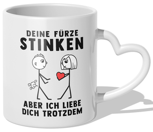 22Feels® Männer Geschenk zum Jahrestag, Hochzeitstag, Valentinstag etc. - Tasse mit Spruch (Herzhenkel, Weiss, 320ml)-Tasse Weiss Herzhenkel 320ml-22Feels