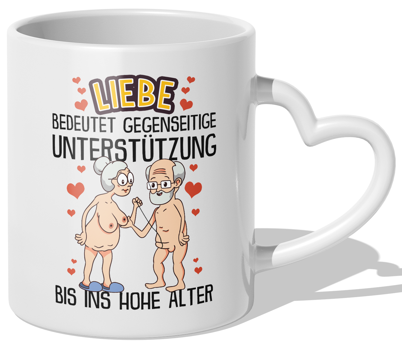 22Feels® Paar Geschenk zum Jahrestag, Hochzeitstag, Valentinstag etc. - Tasse mit Spruch (Herzhenkel, Weiss, 320ml)-Tasse Weiss Herzhenkel 320ml-22Feels