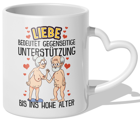 22Feels® Paar Geschenk zum Jahrestag, Hochzeitstag, Valentinstag etc. - Tasse mit Spruch (Herzhenkel, Weiss, 320ml)-Tasse Weiss Herzhenkel 320ml-22Feels