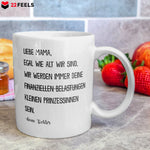 22Feels® Geschenk für Mama von Töchtern - Tasse mit Spruch: Kleine Prinzessinnen - (Weiss, 320ml)-Weisse Tasse 320ml-22Feels