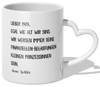 22Feels® Papa Geschenk von Töchtern - Tasse mit Spruch (Herzhenkel, Weiss, 320ml)-Tasse Weiss Herzhenkel 320ml-22Feels