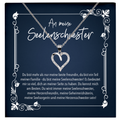 22Feels® Beste Freundin Geschenk - Echt Silber 925/000 Schmuckset: Herz Halskette mit Botschaftskarte-Schmuck mit Botschaftskarte - Herz21-22Feels
