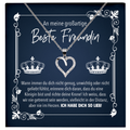 22Feels® Beste Freundin Geschenk - Echt Silber 925/000 Schmuckset: Herz Halskette mit Botschaftskarte-Schmuck mit Botschaftskarte - Herz21-22Feels