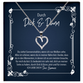 22Feels® Ehefrau Geschenk zum Hochzeitstag, Valentinstag, Geburtstag etc. - Echt Silber 925/000 Schmuckset: Herz Halskette mit Botschaftskarte-Schmuck mit Botschaftskarte - Herz21-22Feels
