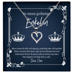 22Feels® Enkelin Geschenk von Oma - Echt Silber 925/000 Schmuckset: Herz Halskette mit Botschaftskarte-Schmuck mit Botschaftskarte - Herz21-22Feels