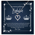 22Feels® Enkelin Geschenk von Opa - Echt Silber 925/000 Schmuckset: Herz Halskette mit Botschaftskarte-Schmuck mit Botschaftskarte - Herz21-22Feels