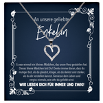 22Feels® Enkelin Geschenk von Oma und Opa - Echt Silber 925/000 Schmuckset: Herz Halskette mit Botschaftskarte-Schmuck mit Botschaftskarte - Herz21-22Feels