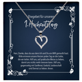 22Feels® Ehefrau Geschenk zum Hochzeitstag, Valentinstag, Geburtstag etc. - Echt Silber 925/000 Schmuckset: Herz Halskette mit Botschaftskarte-Schmuck mit Botschaftskarte - Herz21-22Feels
