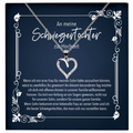 22Feels® Schwiegertochter Geschenk zur Hochzeit - Echt Silber 925/000 Schmuckset: Herz Halskette mit Botschaftskarte-Schmuck mit Botschaftskarte - Herz21-22Feels