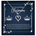 22Feels® Schwiegermutter Geschenk - Echt Silber 925/000 Schmuckset: Herz Halskette mit Botschaftskarte-Schmuck mit Botschaftskarte - Herz21-22Feels