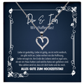 22Feels® Ehefrau Geschenk zum Hochzeitstag, Valentinstag, Geburtstag etc. - Echt Silber 925/000 Schmuckset: Herz Halskette mit Botschaftskarte-Schmuck mit Botschaftskarte - Herz21-22Feels