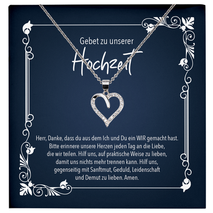 22Feels® Bride To Be - Frauen Geschenk zur Verlobung - Echt Silber 925/000 Schmuckset: Herz Halskette mit Botschaftskarte-Schmuck mit Botschaftskarte - Herz21-22Feels