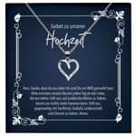 22Feels® Bride To Be - Frauen Geschenk zur Verlobung - Echt Silber 925/000 Schmuckset: Herz Halskette mit Botschaftskarte-Schmuck mit Botschaftskarte - Herz21-22Feels