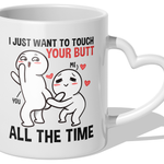 22Feels® Paar Geschenk zum Jahrestag, Hochzeitstag, Valentinstag etc. - Tasse mit Spruch (Herzhenkel, Weiss, 320ml)-Tasse Weiss Herzhenkel 320ml-22Feels