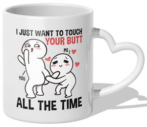 22Feels® Paar Geschenk zum Jahrestag, Hochzeitstag, Valentinstag etc. - Tasse mit Spruch (Herzhenkel, Weiss, 320ml)-Tasse Weiss Herzhenkel 320ml-22Feels