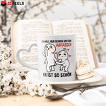 22Feels® Paar Geschenk zum Jahrestag, Hochzeitstag, Valentinstag etc. - Tasse mit Spruch (Herzhenkel, Weiss, 320ml)-Tasse Weiss Herzhenkel 320ml-22Feels