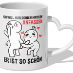 22Feels® Paar Geschenk zum Jahrestag, Hochzeitstag, Valentinstag etc. - Tasse mit Spruch (Herzhenkel, Weiss, 320ml)-Tasse Weiss Herzhenkel 320ml-22Feels
