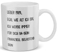 22Feels® Geschenk für Papas - Tasse mit Spruch: Egal Wie Alt Ich Bin (Weiss, 320ml)-Weisse Tasse 320ml-22Feels