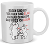 22Feels® Geschenk für Paare - Tasse mit Spruch: Rosen Sind Rot (Weiss, 320ml)-Weisse Tasse 320ml-22Feels