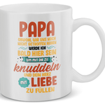 22Feels® Geschenk für Werdende Väter - Du Wirst Papa Tasse mit Spruch: Obwohl Wir Uns Noch Nicht Getroffen Haben (Weiss, 320ml)-Weisse Tasse 320ml-22Feels