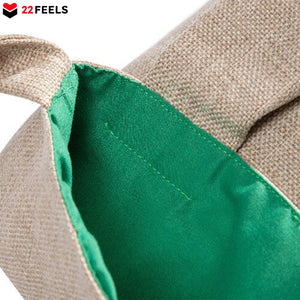 22Feels® Schwiegermama Schwiegereltern Osterkorb mit Henkel Ostergeschenk Tragetasche Ostern Deko Osternest Körbchen Hasenohren (Beige/Grün)-Ostern Tragetasche-22Feels