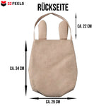 22Feels® Papa Osterkorb Vater mit Henkel Ostergeschenk Tragetasche Ostern Deko Osternest Körbchen Hasenohren (Beige/Grün)-Ostern Tragetasche-22Feels