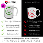 22Feels® Lesbische Frau Geschenk zum Jahrestag, Hochzeitstag, Valentinstag etc. - XL Tasse mit Spruch: Deine Fürze Stinken (Weiss, 440ml)-Weisse XL Tasse 440ml-22Feels
